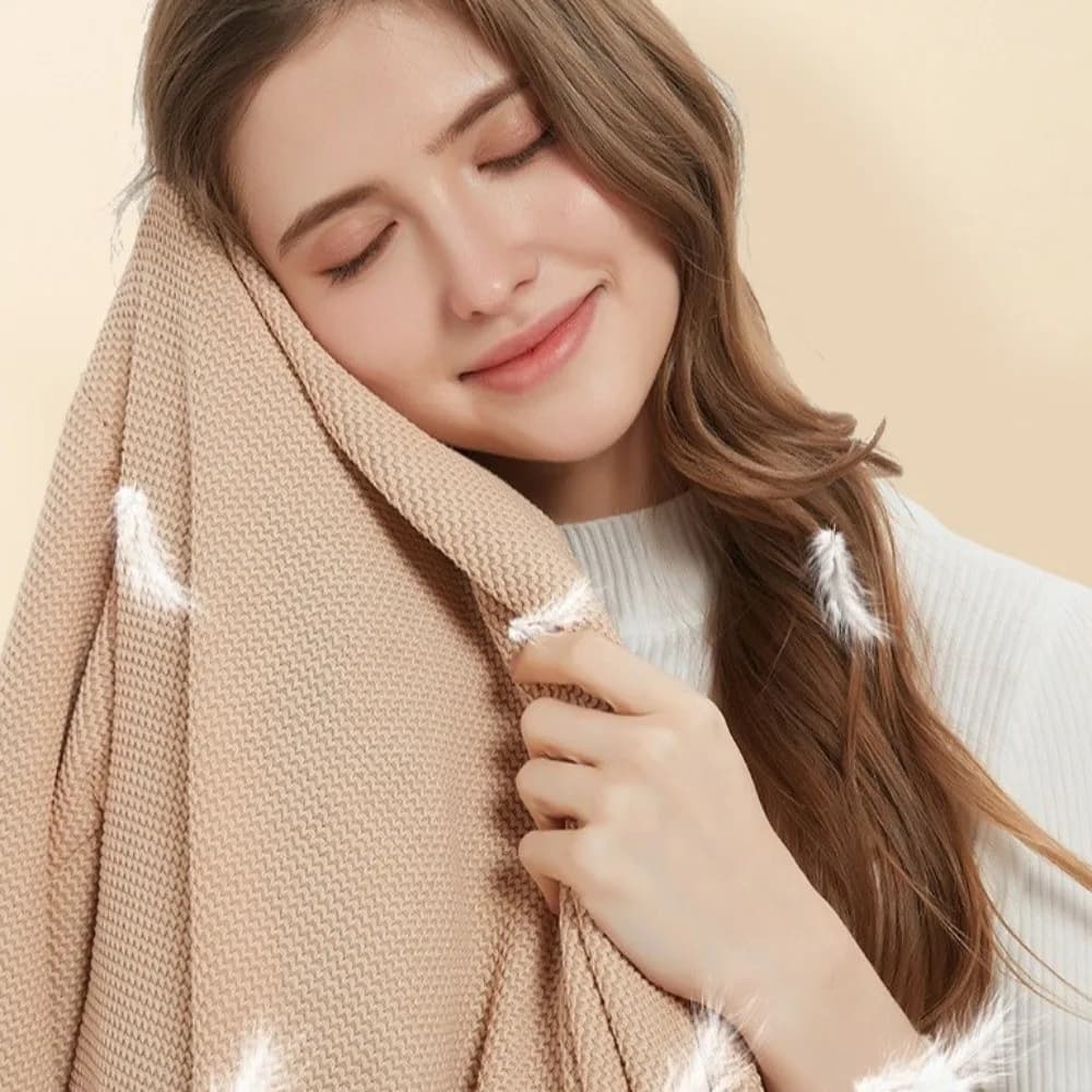 Coperta riscaldata elettrica USB indossabile 3 livelli di riscaldamento Scialle caldo portatile con cappello Coperta riscaldante lavabile per uso domestico