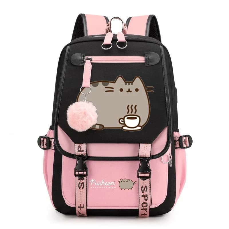 Pusheen The Cat Pattern Large Capacity Backpack Outdoor Travel Bag Computer Bag for Students Leisure Backpack Y2k Fashion Toys