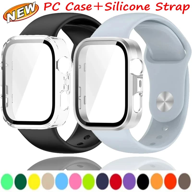 Custodia per PC + cinturino in silicone per Huawei Watch Fit 4/4 Pro Protezione per schermo Shell Bracciale sportivo morbido per Huawei Watch Fit 3 Accessorio
