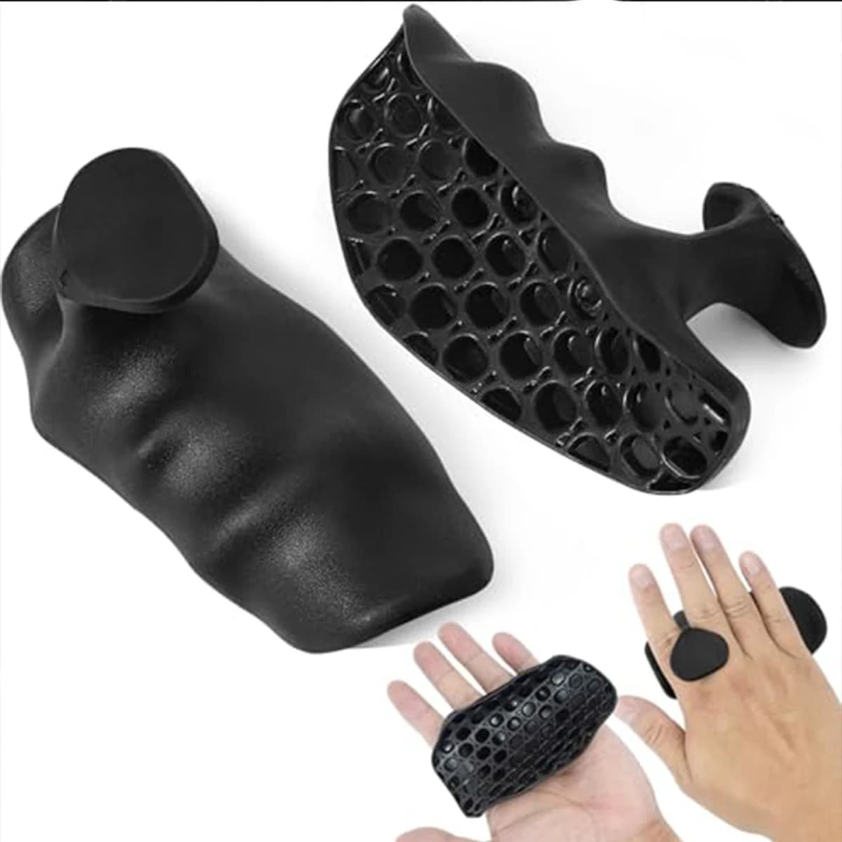 Guanti da allenamento per sollevamento pesi, 2 pezzi, protezione flessibile per le mani, per uomo e donna, palestra, senza dita, per bodybuilding, ginnastica