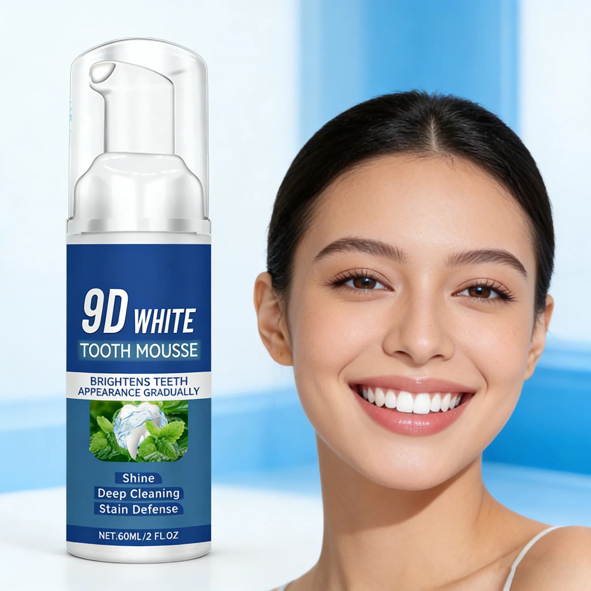 9D Tooth Whitening Mousse Foam Refreshing Food Reduce Macchie Cleansing Deep Tooth Shining Tooth Tooth Dentifricio For Oral Hygiene