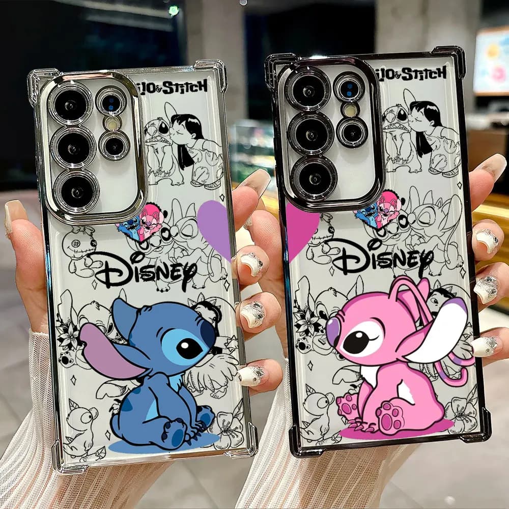 Lilo Stitch Disney Case For Samsung Galaxy S26 S25 S26Ultra Edge S24 S23 S22 Plus S21 Ultra FE Soft Shockproof Phone Back Cover