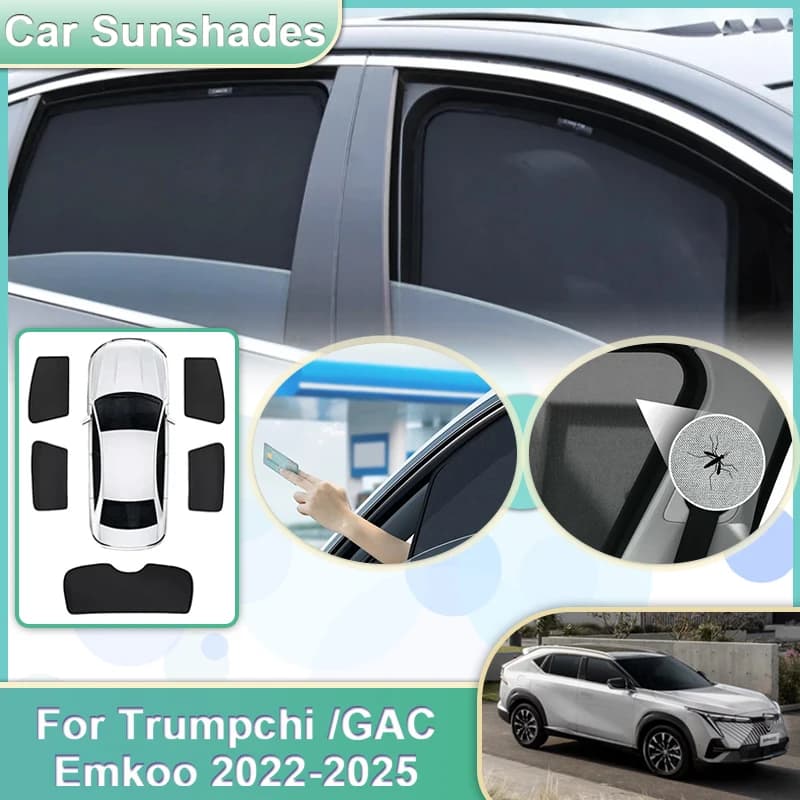 Per Trumpchi GAC Emkoo 2025 Accessori 2022 2023 2024 Mesh Parasole Scudo Parabrezza Tenda Ventilazione Finestra Laterale copertura