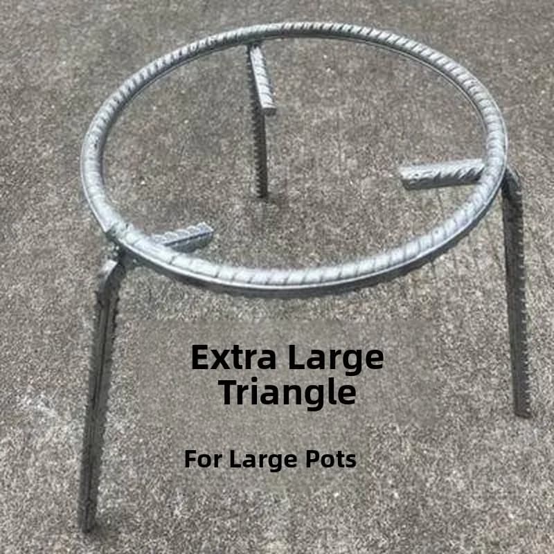 Supporto per Fornello Fatto a Mano, Treppiede per Legna da Ardere, Porta Utensili Multifunzione per Campeggio e Barbecue, Attrezzatura da Cucina per Esterni