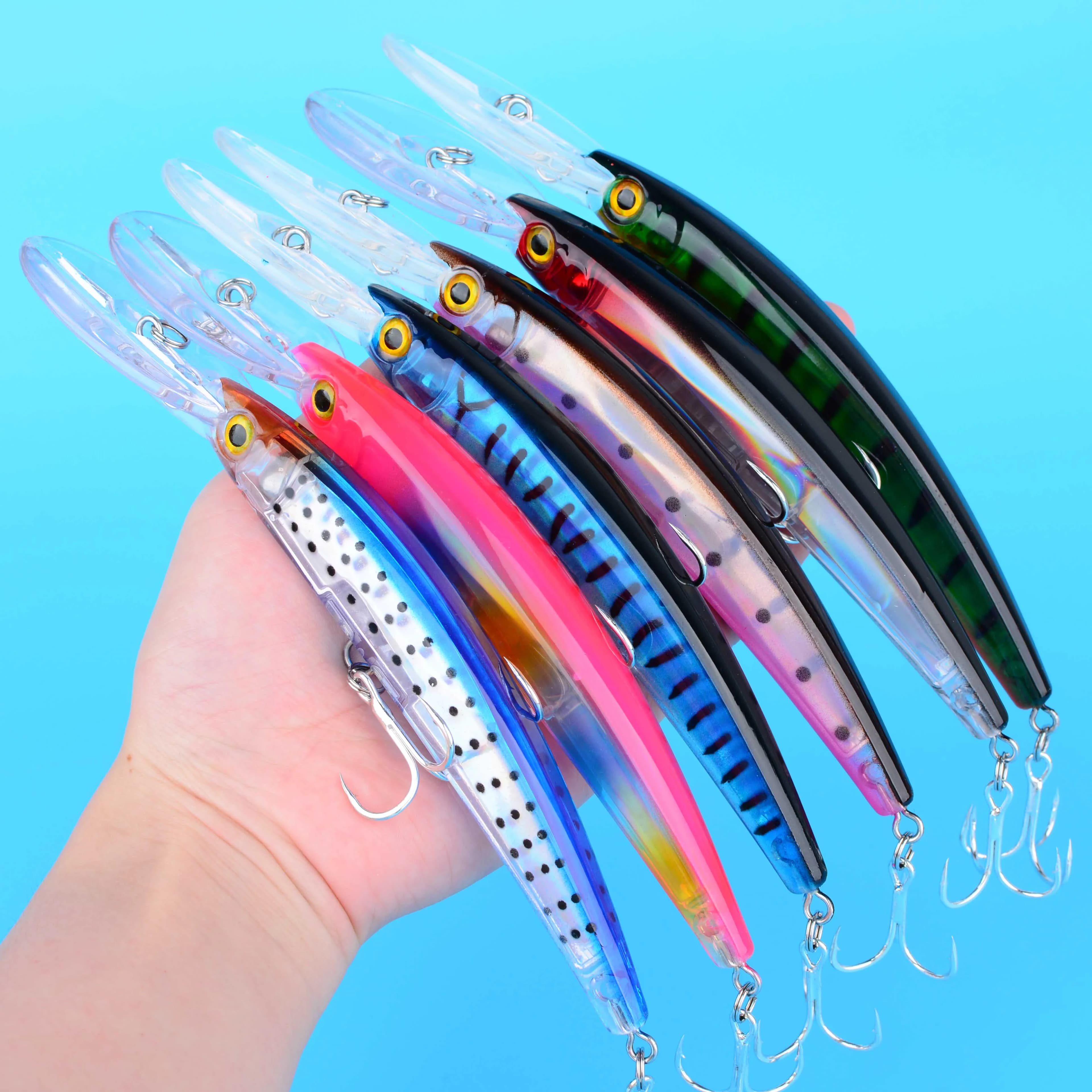 1 pz Esca Artificiale Galleggiante Grande Minnow Wobbler 17.5cm 25g, Esca Dura Crankbait per Bass, Trolling, Luccio, Carpa - Attrezzatura da Pesca