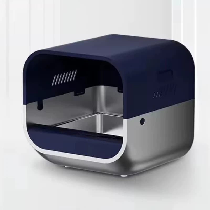 Stainless steel square open easy to clean, environmentally friendly,deodorant and non-stick bottom 25 liters cat litter box