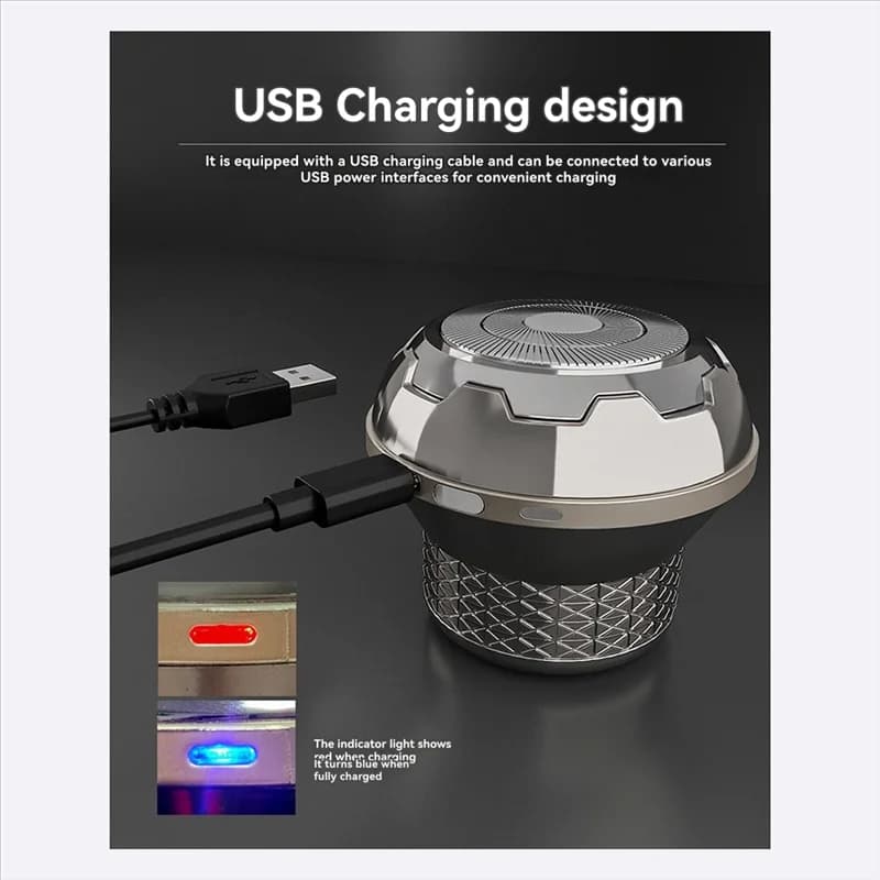 FGGS-Kit complete for men's grooming - Rechargeable electric shaver via USB, waterproof haircut for beard and bald head