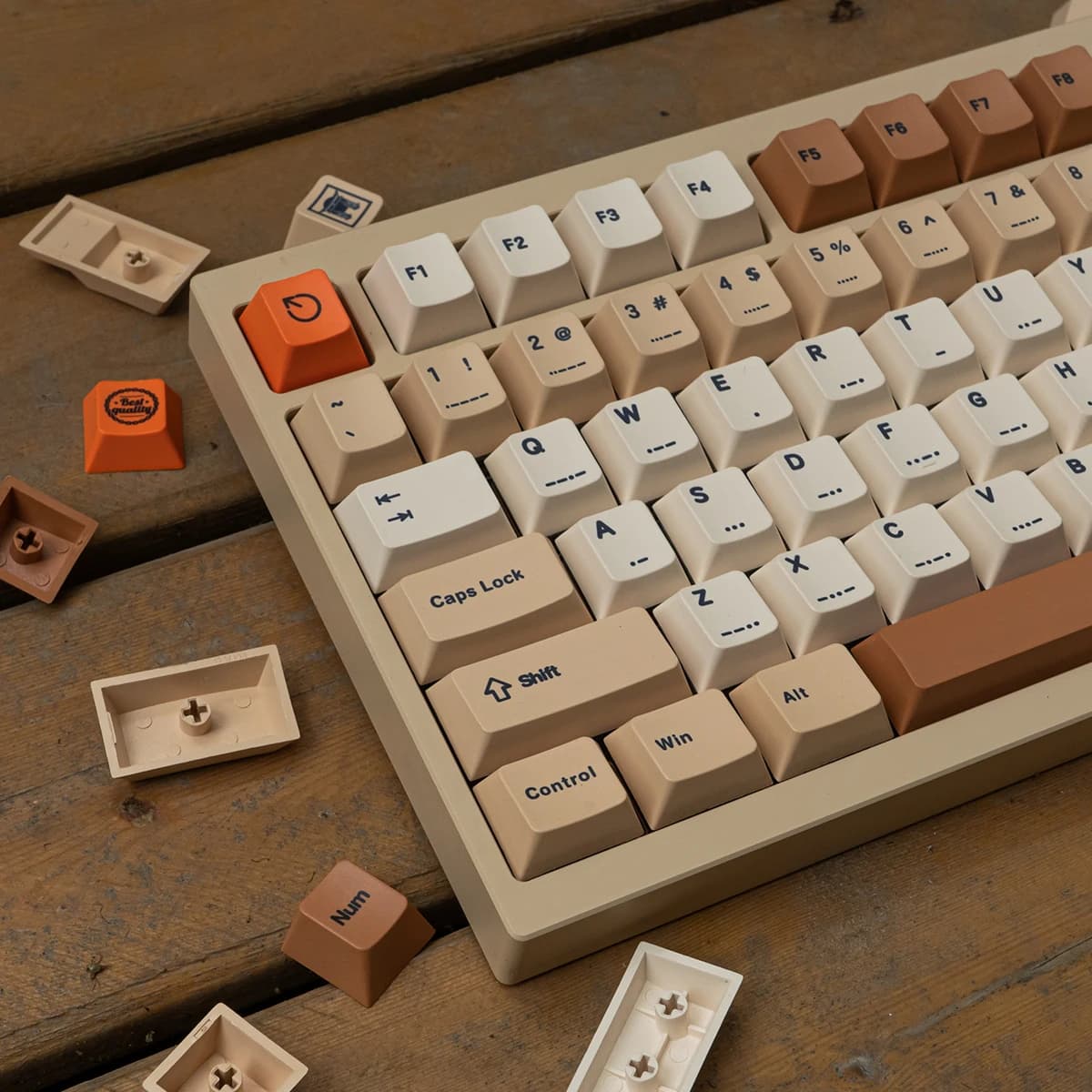 GMK Ginkgo/Stamp Keycap 143Keys/set Retro PBT Dye-Sub Keycap 1.75U 2.25 Shift ISO Enter For Mechanical Keyboard 7U Space Key