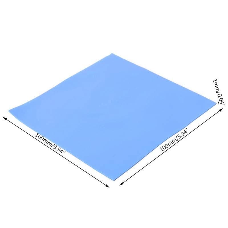 Dissipatore calore conduttivo termico in silicone morbido 100x100x1mm per SSD/CPU/GPU/LED