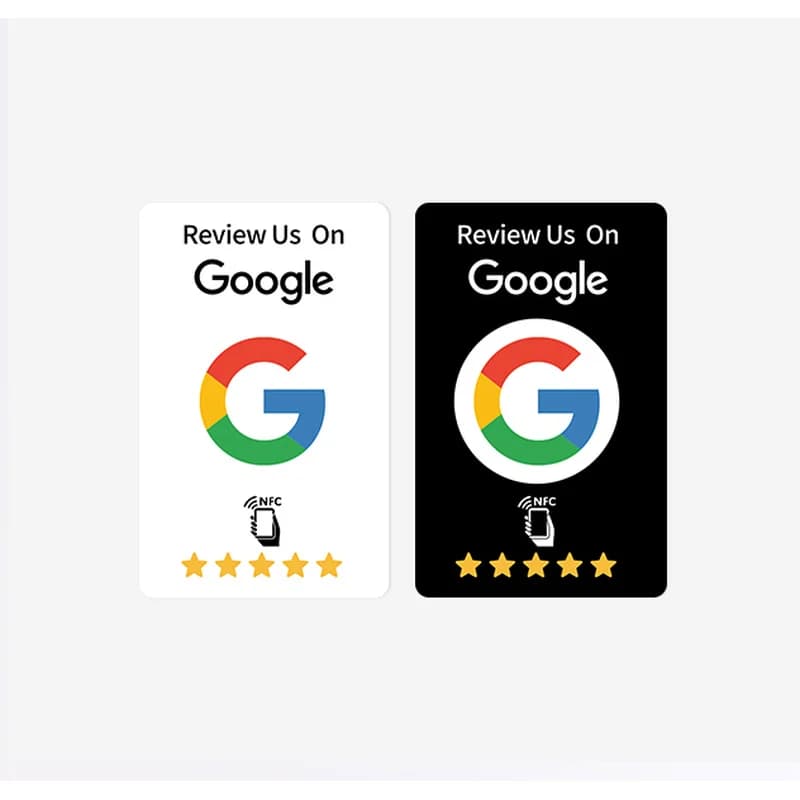 100Pcs Black Google Review Tap NFC Card NTAG215 Reusable Premium Wear‑Resistant Matte Finish User‑Friendly Time Saving