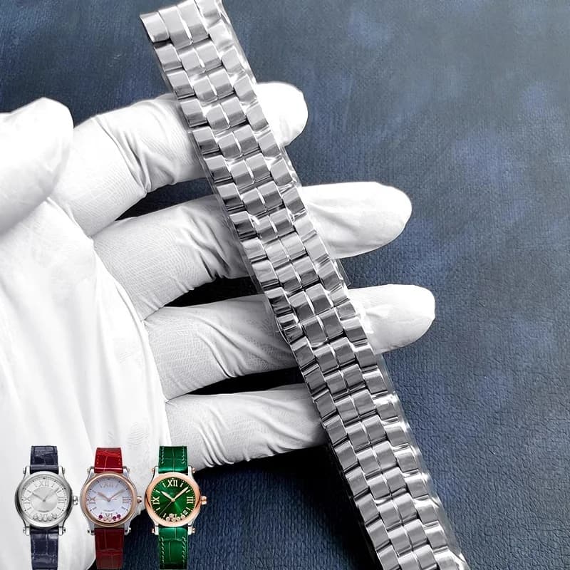 Metal Bracelet for Chopin HappySport Happy Diamond Steel Strap Watch Strap Women Stainless Steel Bracelet 15mm 18mm Watch Chain