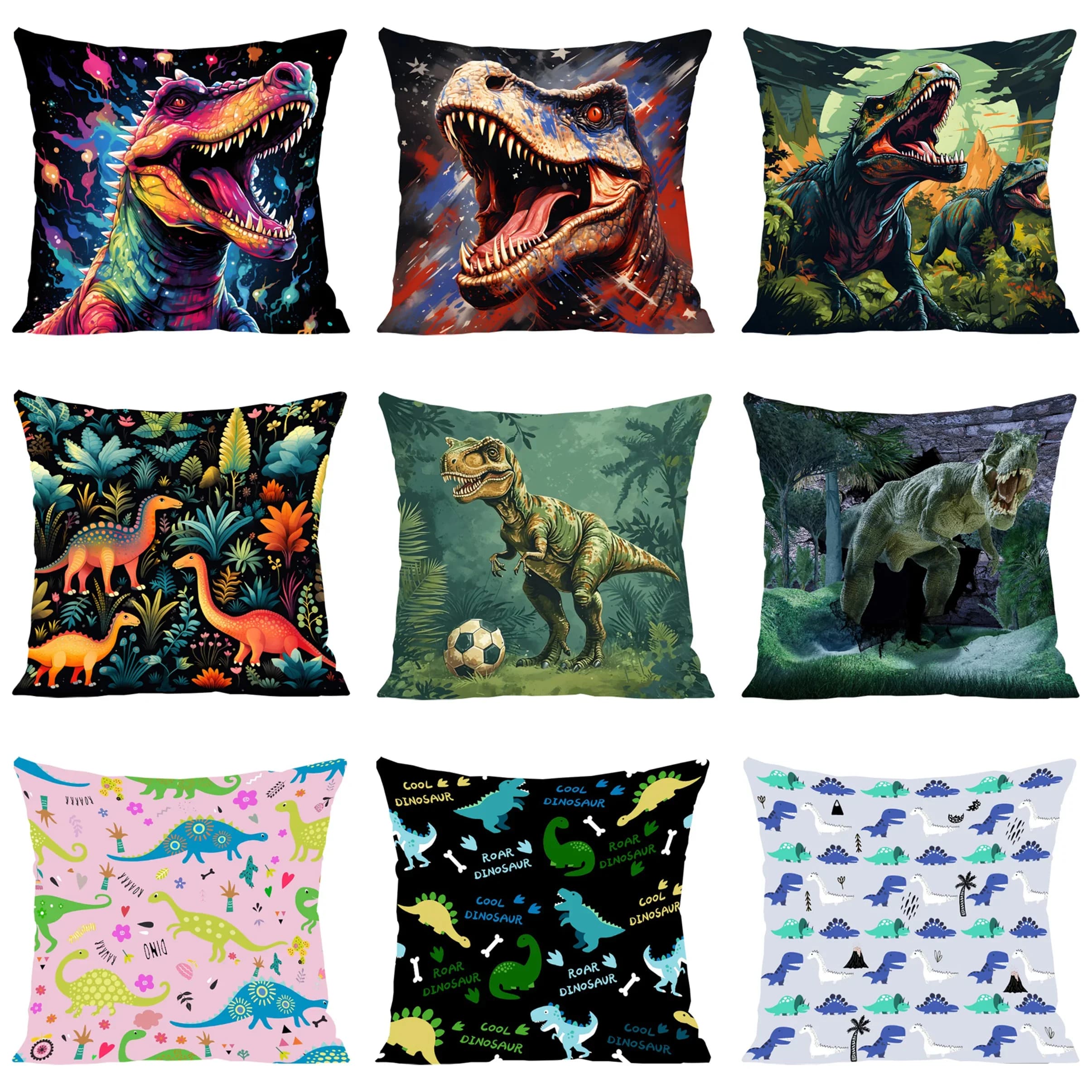 Dinosaur Land lining cushion decoration for sofa 40 x4 0 lining for pillow lining for children's room decoration gift exquisite for children