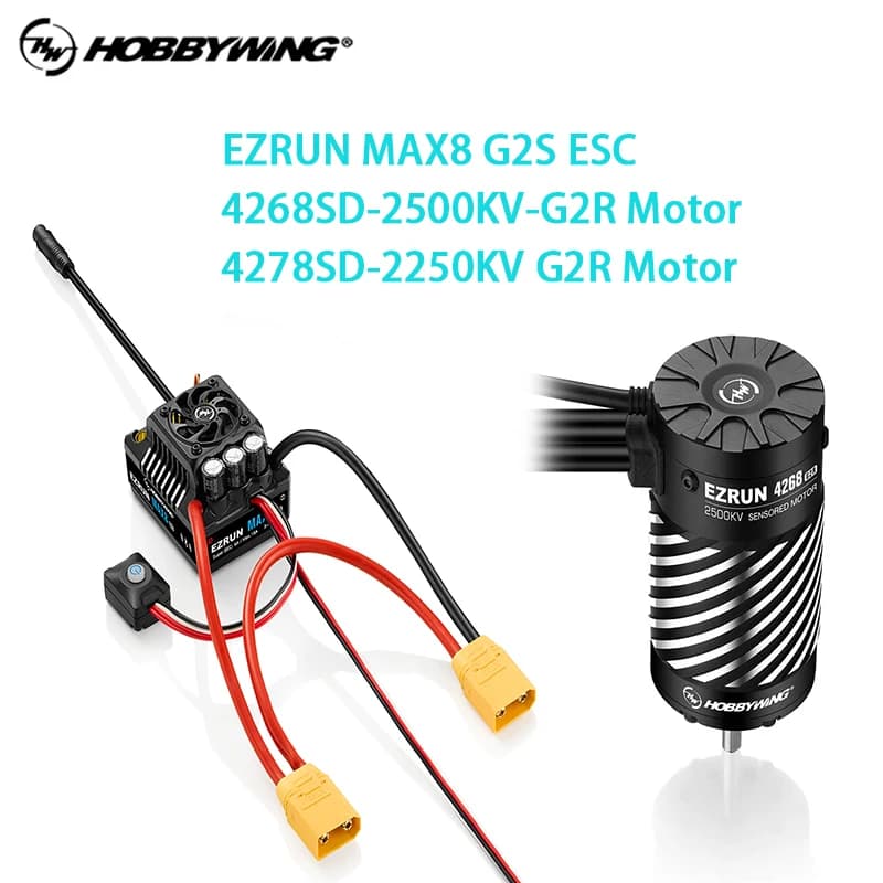HOBBYWING EZRUN MAX8 G2S 160A ESC 4278SD/4268SD Motore brushless impermeabile per auto RC, veicoli fuoristrada, Monster Trucks