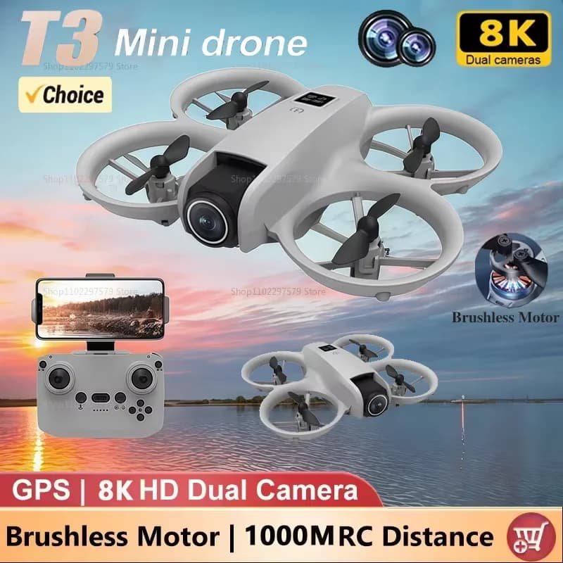 Drone con fotocamera HD 8K con GPS 5G WiFi FPV Evitamento ostacoli Ritorno automatico Pieghevole RC Quadcopter per principianti adulti RC aereo giocattolo