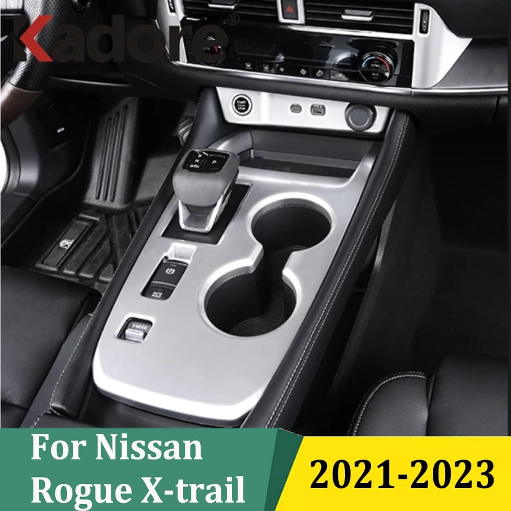Per Nissan Rogue X-trail 2021 2022 2023 ABS Scatola ingranaggi in fibra di carbonio Pannello del cambio Copertura Trim Interni Accessori per lo styling dell'auto (LHD)