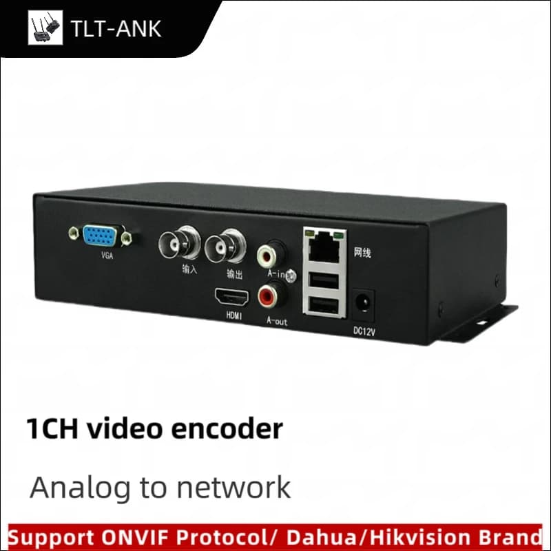 1 canale RCA Audio BNC Video analogico a RJ45 Convertitore Ethernet Encoder Supporto AHD CVI TVI CVBS Fotocamera Uscita HDMI VGA