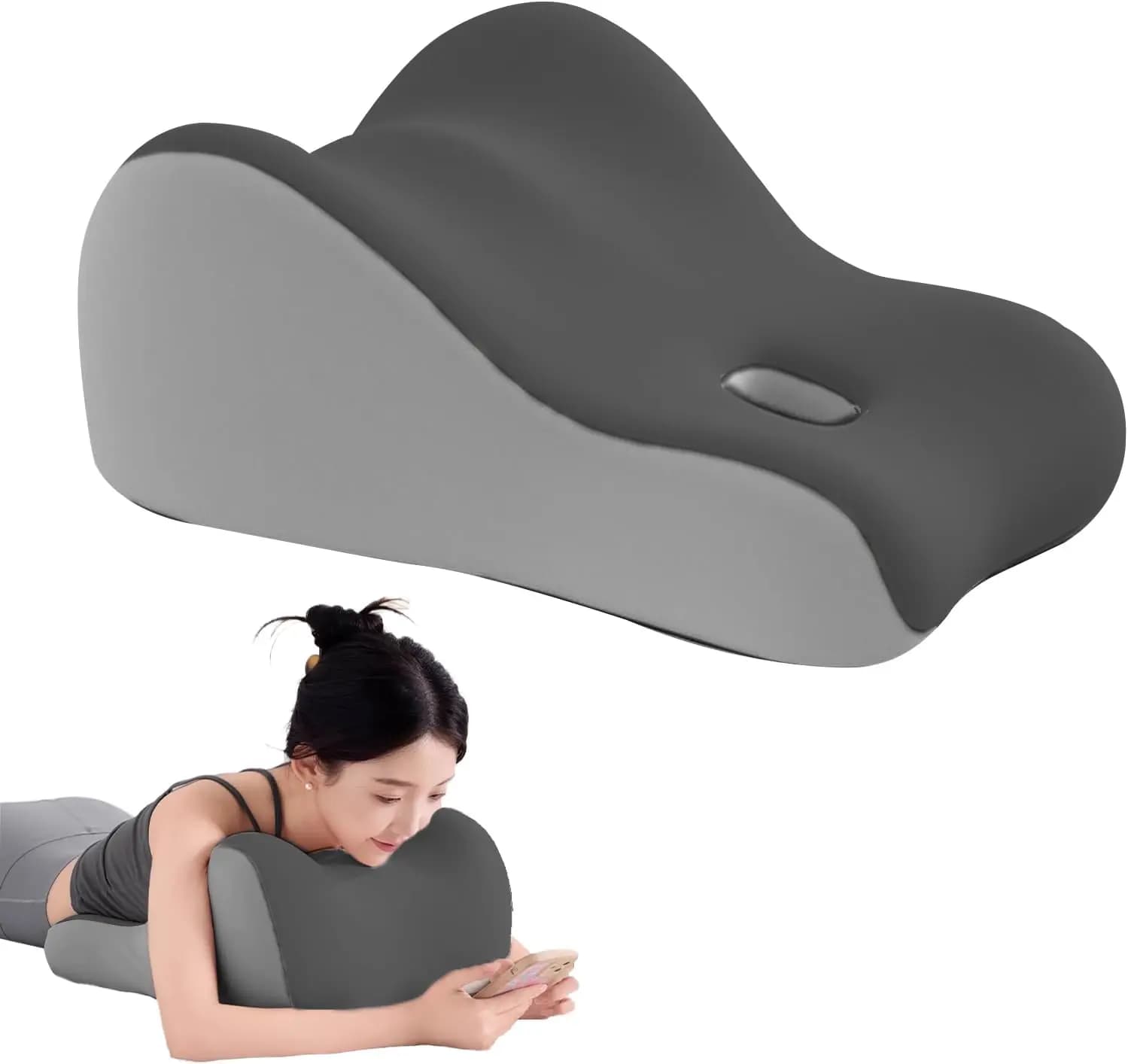 Cuscino a Cuneo per Supporto Intimo di Coppia in Memory Foam, Cuscino Posizionante per Alleviare il Dolore a Schiena, Collo e Vita con Fodera Lavabile