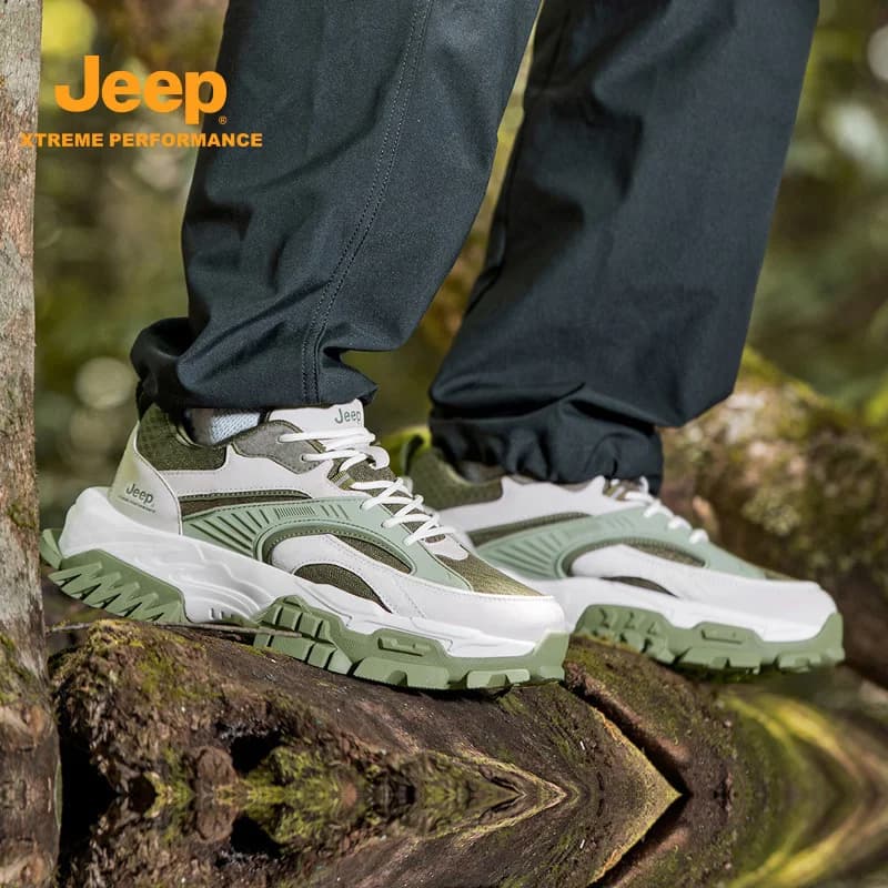 Jeep men's sneakers, casual sports shoes, non-slip trekking shoes