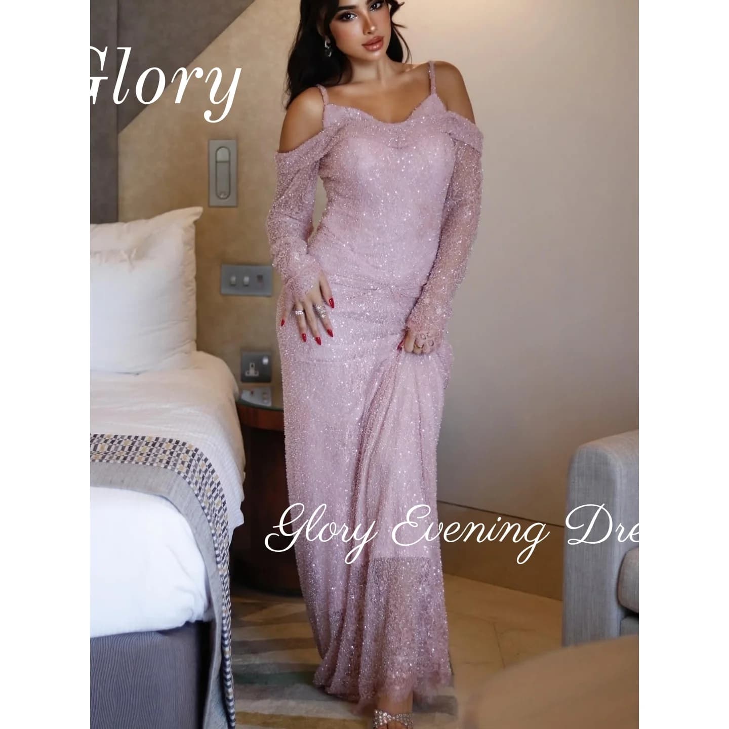 Abiti da sera eleganti con spalle scoperte Abito da ballo dolce vintage Perline di cristallo sexy Abito da cerimonia nuziale per occasioni formali personalizzato