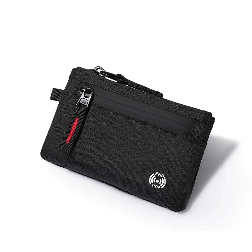 Porta carte di credito Rfid Portafogli da uomo Portafoglio sottile in nylon di lusso Porta carte chiave con cerniera Porta carte da uomo Portamonete Portafogli e supporti