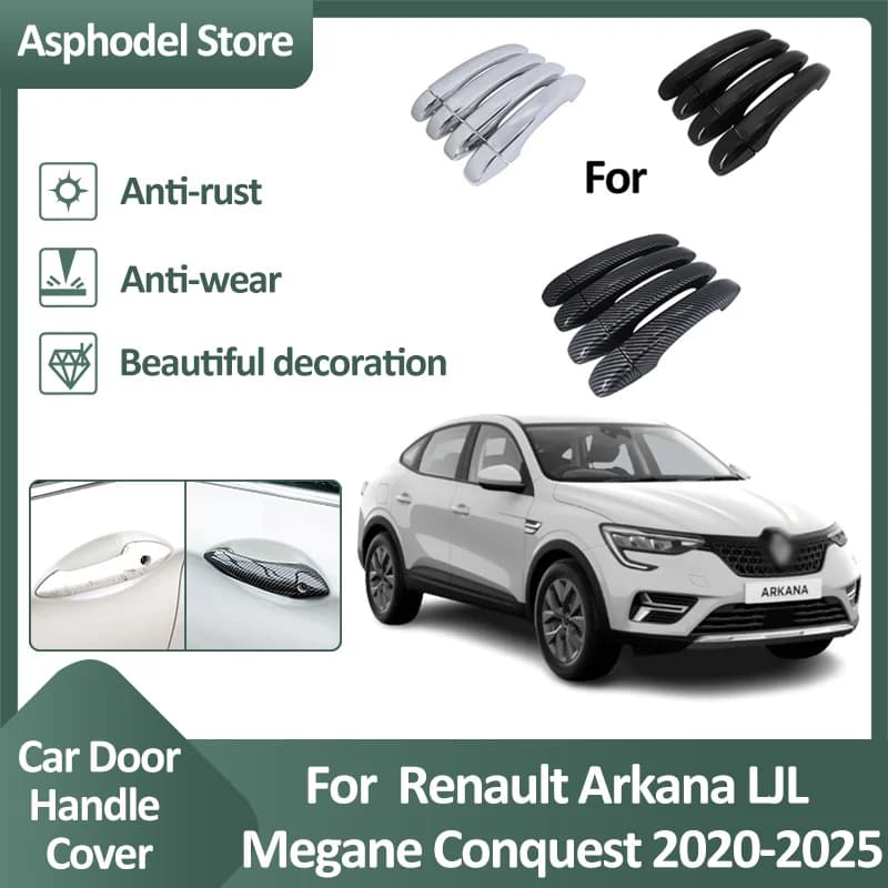 Maniglia della porta Copertura Trim Per Renault Arkana Samsung XM3 Megane Conquest LJL 2020 ~ 2025 2024 Auto Esterno Accessori di Lusso Adesivo
