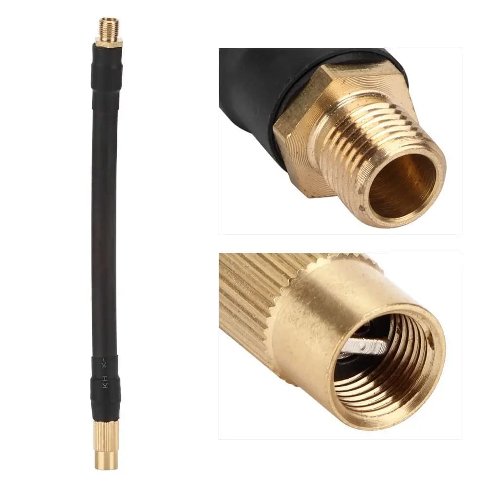 Tubo di Prolunga per Gonfiaggio Pneumatici da 6,3 Pollici, Colore Nero, in Rame e Gomma, Design Portatile per Xiaomi