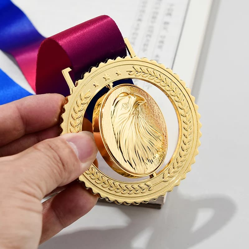 Custom Metal Medal for Basketball Game, Gold Sample, Silver And Bronze, Excellent Student Marathon, 1 Piece