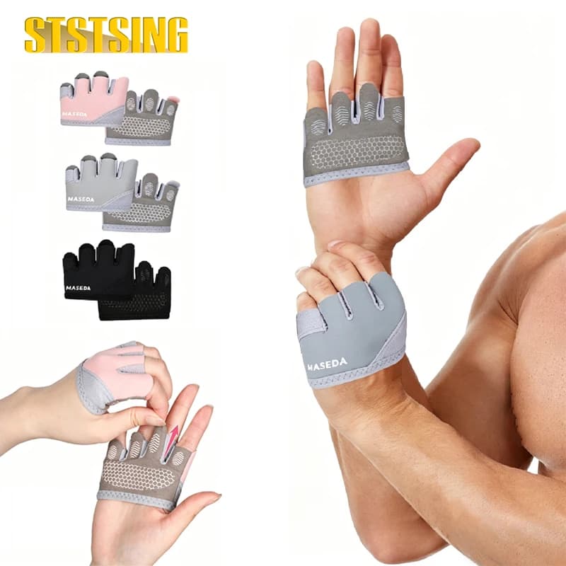 1Pair Weight Lifting Gloves, Short Micro Workout Gloves for Men & Women, Grip Pads with Full Palm Protection,for Weightlifting