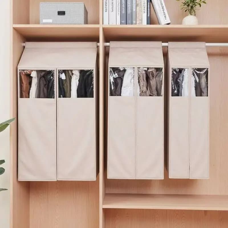 Copertura antipolvere tridimensionale per vestiti in tessuto Oxford, sacchetto antipolvere per appendiabiti da terra per guardaroba domestico