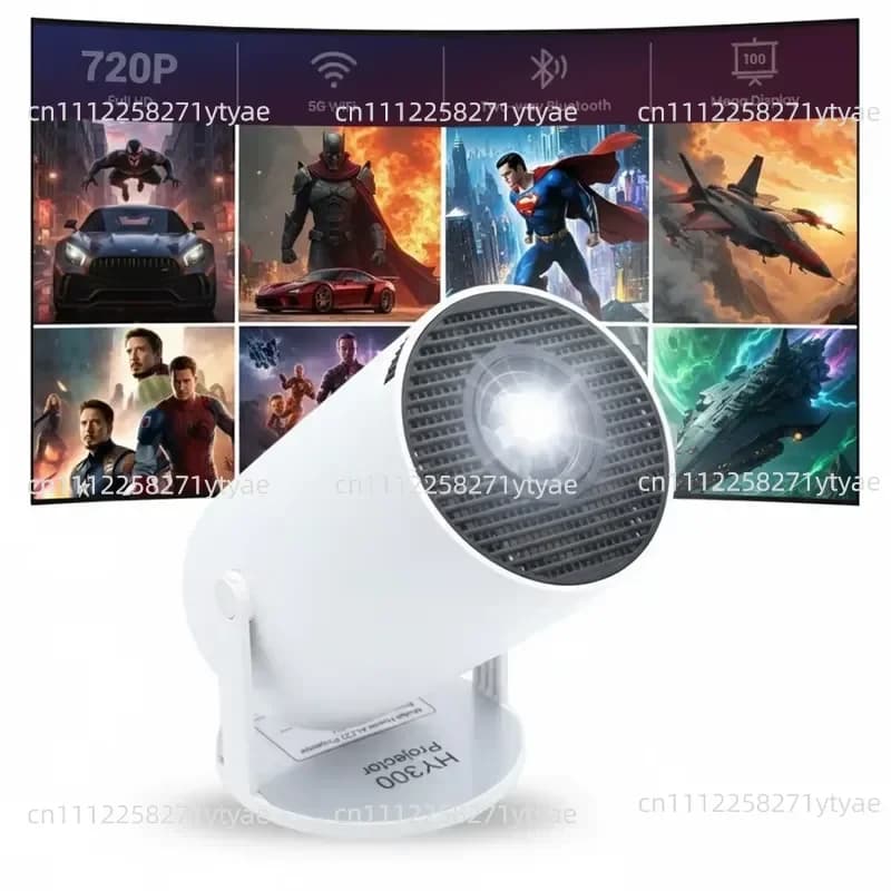 2026 New HY300 Mini Projector Automatic Chart Mini Home Theater LCD Smart Movie Portable