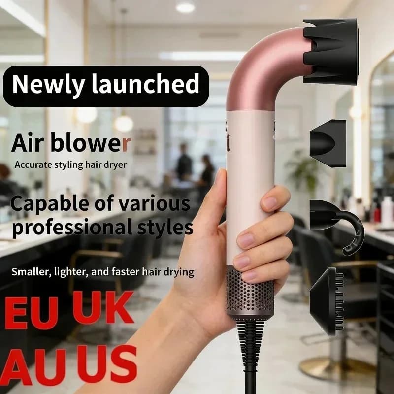 New hair dryer without leaves: negative ion hair dryer, constant anionic tool for quick drying and professional hair styling