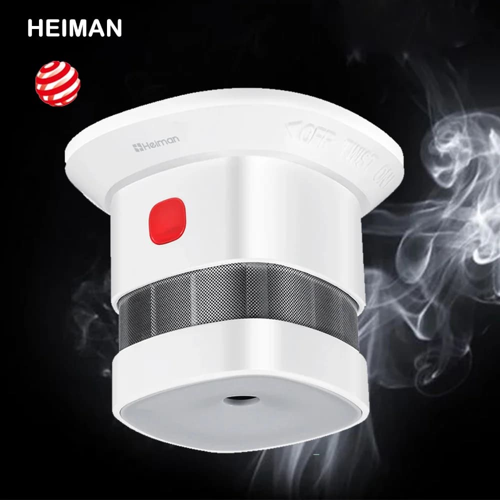 Rilevatore di fumo HEIMAN Zigbee Sistema Smart Home Sensore di fumo per prevenzione di sicurezza ad alta sensibilità da 2,4 GHz