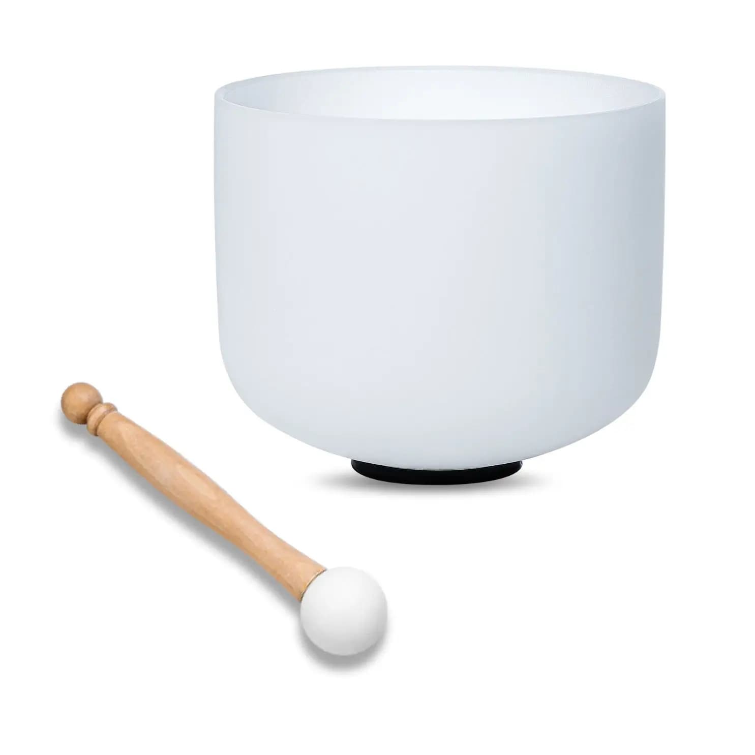 Quartz Crystal Singing Bowl 6 Inch Pure White For Mindfulness Meditation Yoga Sound Bowl With Mallet