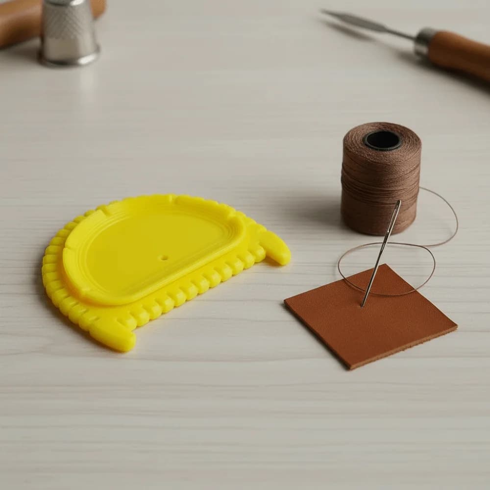 3/4mm Sewing Edge Stitching Tool Finger Protector Beginners Quilting Hand Sewing Template Stitch Guide Lock Stitch