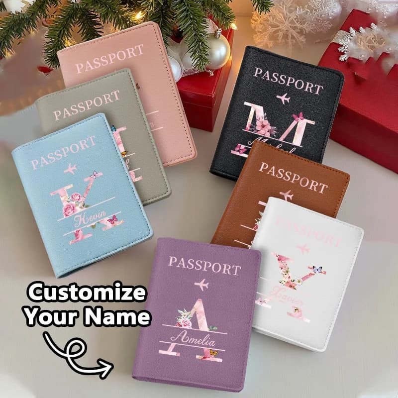 Porta passaporto personalizzato con nome personalizzabile - in grado di stampare nomi con fino a 26 lettere