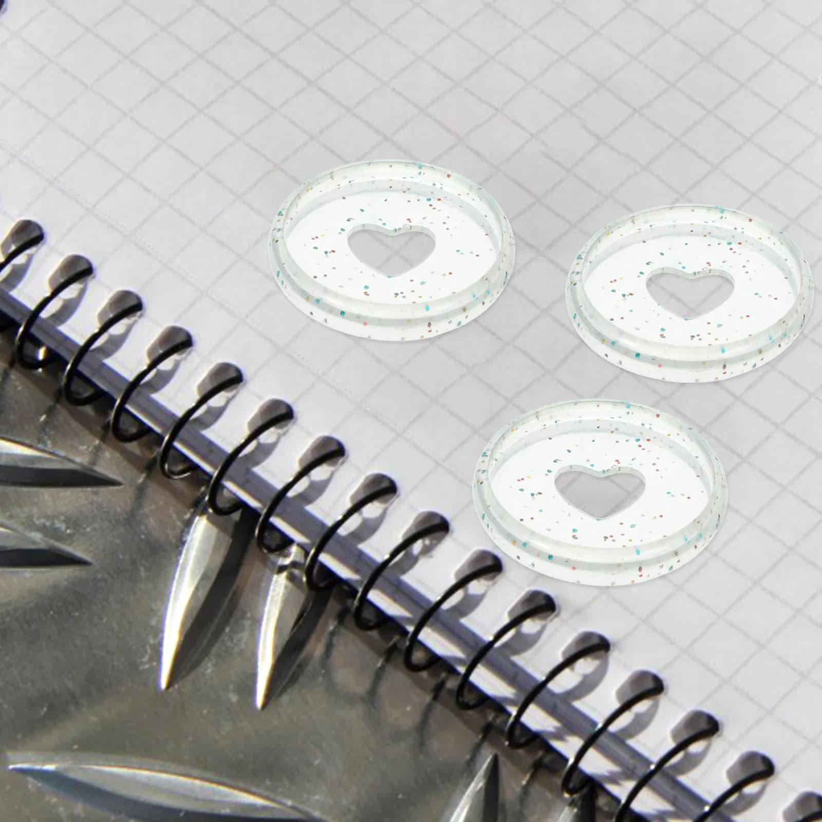 50Pcs Binder Discs Plastic Binding Buckles Round Loose-Leaf Expansion Discs for Notebook Diary Planner Binding Tools