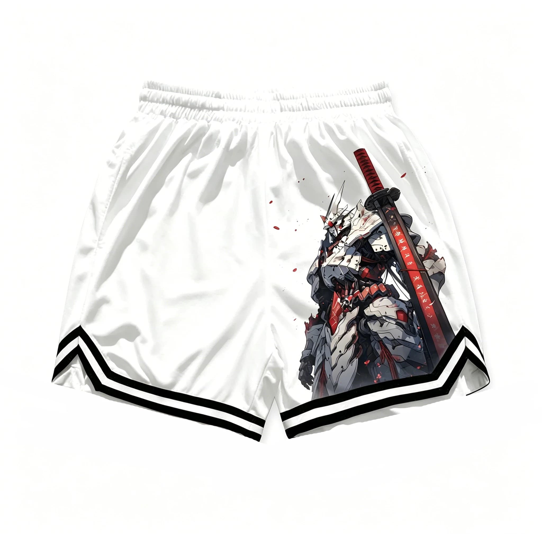 Pantaloncini da basket stampati Anime Mecha Warrior Estate 2026, articoli anime, pantaloncini sportivi traspiranti da corsa e allenamento da uomo