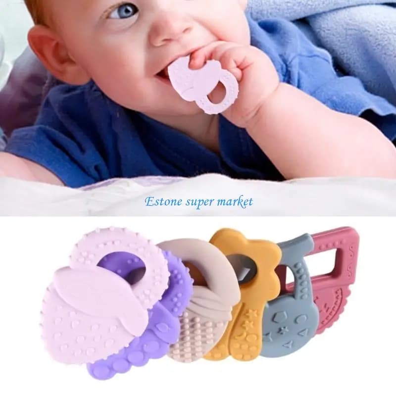 090B Confezione da 6 massaggiagengive in silicone, comodi per alleviare il disagio della dentizione