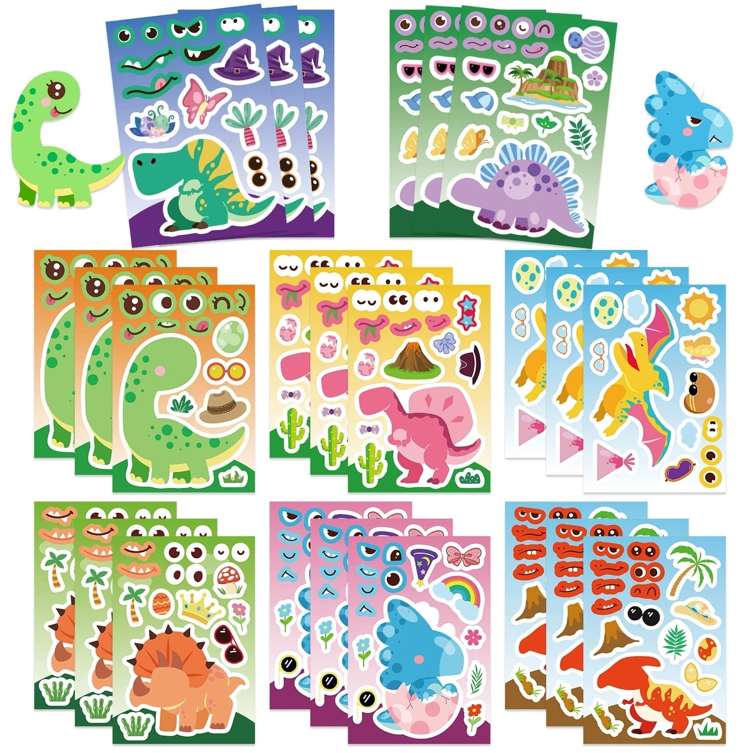 8CPS Cartoon Face Change Make a faceDIY Decorative Phone Notebook Stationery Sticker