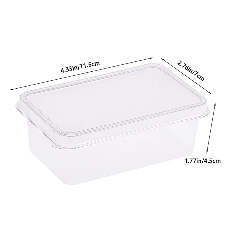YA 10 Pezzi Scatole Trasparenti per Dessert con Coperchio, Contenitori in Plastica con Cerniera per Asporto, Scatole per Alimenti per Torte, Biscotti, Insalate