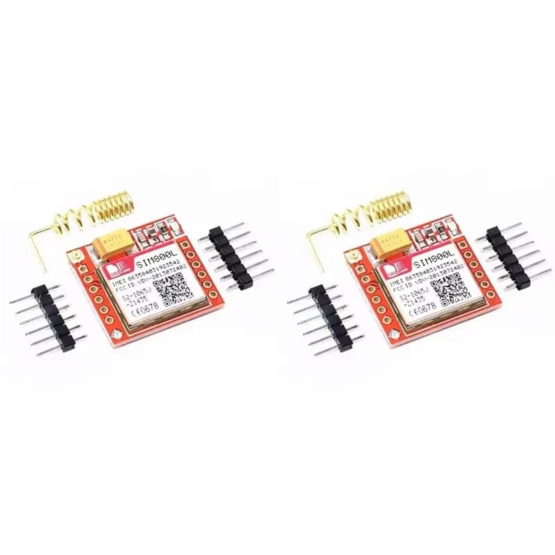 【SURPISE】2X SIM800L Modulo GPRS GSM Quad-Band con Porta Seriale TTL, Interfaccia IPX, Antenna PCB e Micro-SIM Card per Arduino