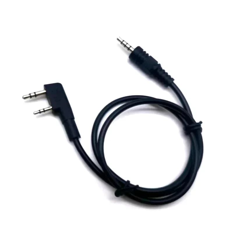 Cavo di Conversione Audio da Connettore Auricolare Baofeng 2Pin Tipo K a Interfaccia Altoparlante 3.5mm per Radio UV-5R TYT Wouxun Kenwood