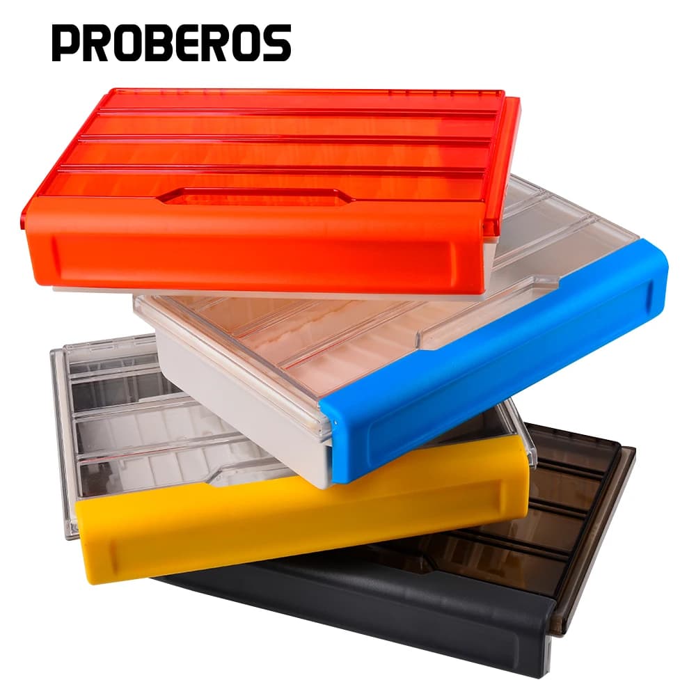 Proberos Scatola Porta Attrezzi da Pesca a Doppio Lato per Spinner, Esche Artificiali ed Egi - Organizer per Accessori da Pescatore