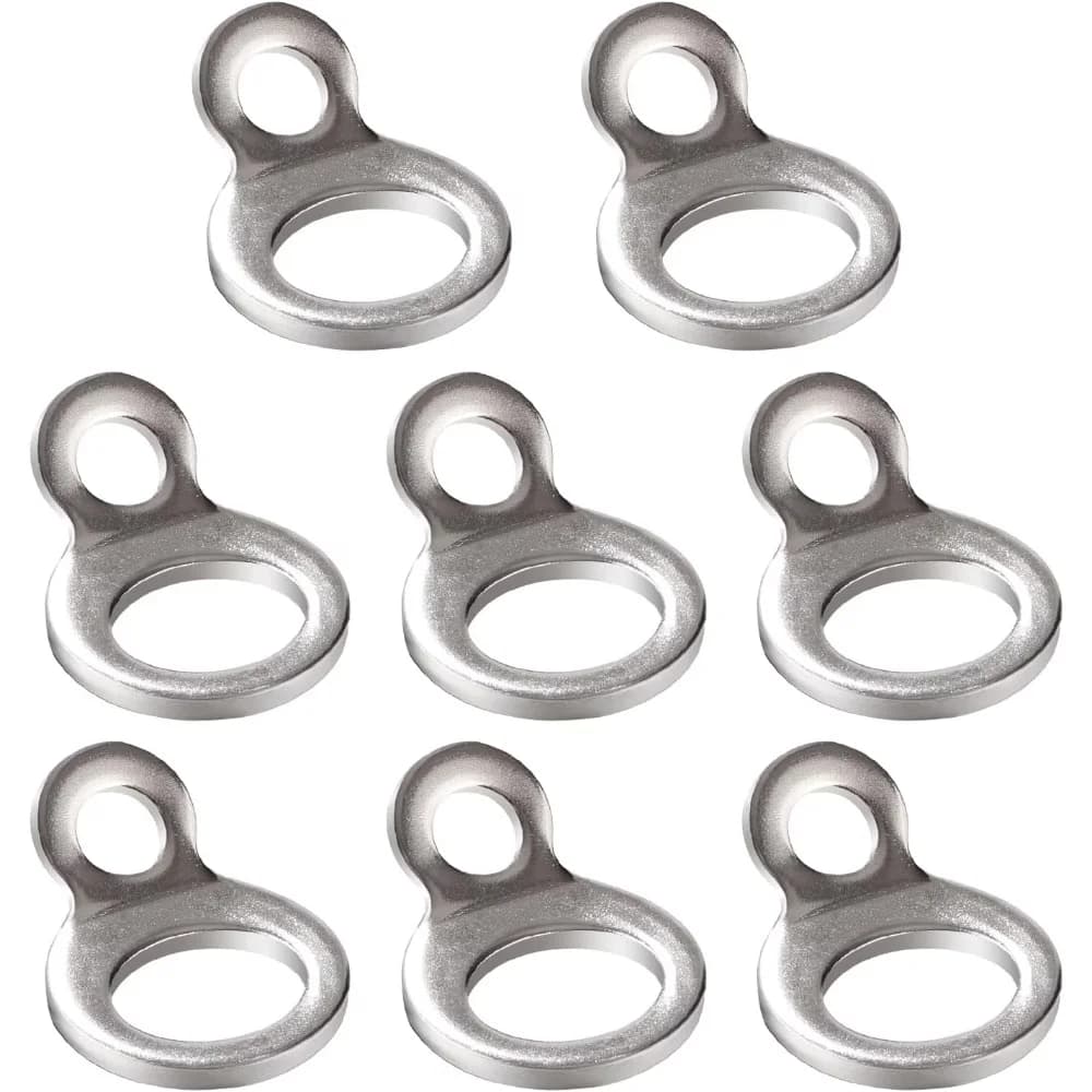 8 Silver Quick Release Figure 8 Shackles For Truck Motorcycle Trailer Towing Ring Tie Down Cargo RV Boat Anchor Chain Hook