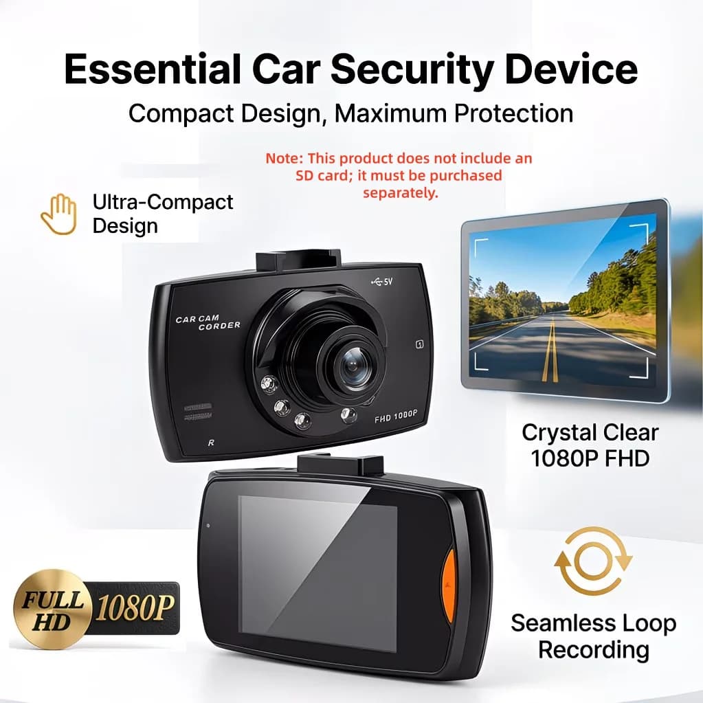 Dash Cam Panoramica Ultra-HD 1080p con Visione a 360 Gradi ° Sorveglianza a 360 Gradi