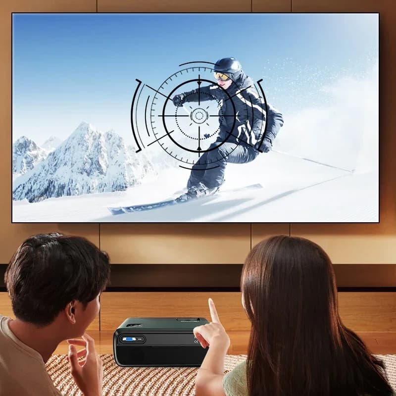 Mini Proiettore Portatile 2026 Full HD per Home Cinema, Videoproiettore LCD per Intrattenimento e Presentazioni
