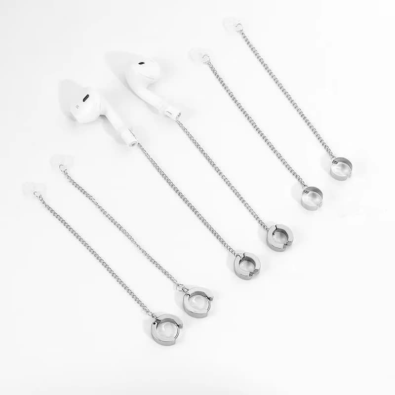 BoYuTe One Pair headset Anti-lost Clip for ear chain ear cuffs titanium steel woman earrings jewelry accessories