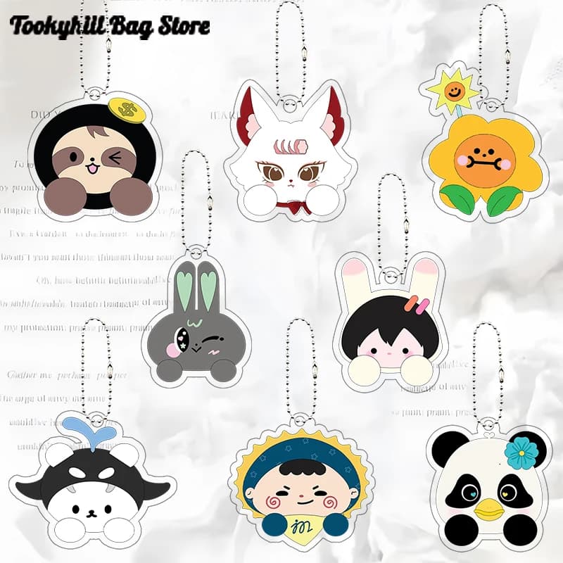 Thai Celebrity Idol Acrylic Keychain Pendant Decoration Kawaii Cartoon Exquisite Accessories Keyring Student Festival Gift