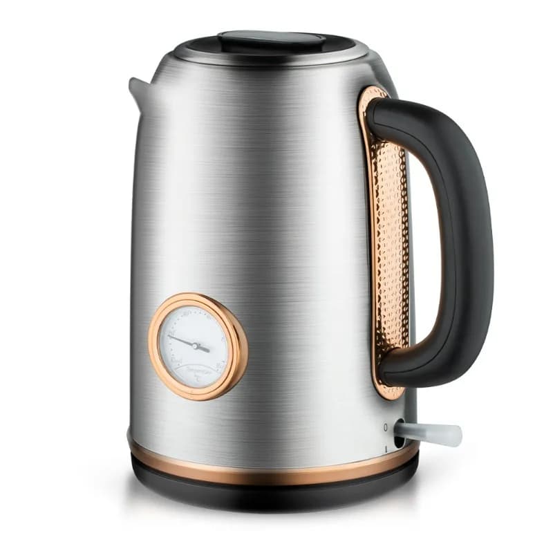 Bollitore Elettrico in Acciaio Inox con Display della Temperatura, Anti-scottatura e Anti-ebollizione a Secco, 2L, Temperatura Regolabile