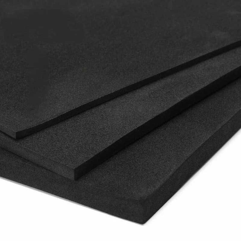2 Pezzi di Schiuma EVA Nera ad Alta Densità a Celle Chiuse 200x200mmx5mm, Schiuma Fonoassorbente per Studio Domestico
